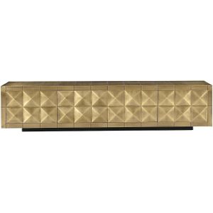 Richmond Tv-Meubel Collada 4-Deurs Brushed Goud - MDF/Metaal - 50x220cm