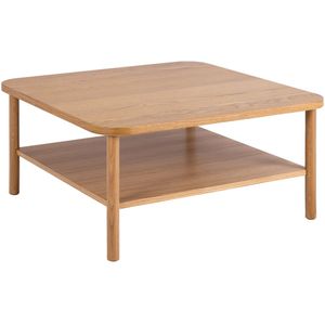 Salontafel Veerle Vierkant Eiken Fineer Naturel - Giga Living - 90x90x42cm