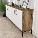 Arabic House Dressoir Kiev Melamine Walnoot Wit - Spaanplaat/Melamine - 78x180cm