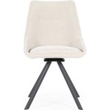 By-Boo Eetkamerstoel Bliss Beige - Stof/Metaal