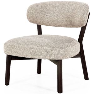 Eleonora Fauteuil Mikky Bruin/Taupe Moon - Stof/Eikenhout
