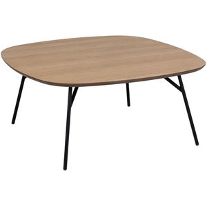 Salontafel Torrice Vierkant Eikenhout Grijs 90cm - Giga Living