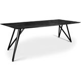 GM Eetkamertafel Thornham Acaciahout Zwart 200x100cm