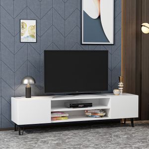Arabic House Tv-Meubel Bloom Melamine Wit - Spaanplaat/Melamine - 37,4x160cm
