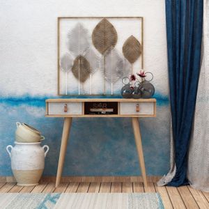 Arabic House Dressoir Lawen Melamine Eiken Wit - Spaanplaat/Melamine - 87,6x100cm