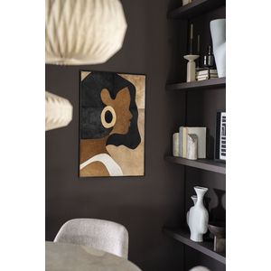 By-Boo Wanddecoratie Woman Bruin - Leer/Polyester/MDF