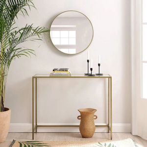 Arabic House Sidetable Canvas Goud 100cm - Metaal/Glas