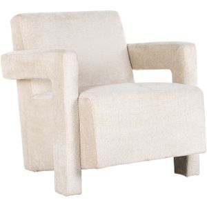 Richmond Fauteuil Devanto Wit Chenille - Hout/Polyester