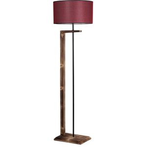 Arabic House Vloerlamp Menekse Bruin Claret Rood - Hout/Stof/Metaal