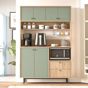Arabic House Buffetkast Roland Groen/Naturel 120x180cm - Spaanplaat/Melamine