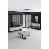Arabic House Dressoir Luxe Travertinlook/Zwart 120cm - Metaal/Melamine