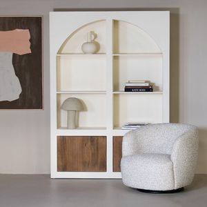 Vakkenkast Miné Beige 150cm - Mangohout/MDF - Giga Meubel