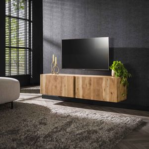GM Zwevend Tv-meubel Block Acaciahout Naturel 150cm