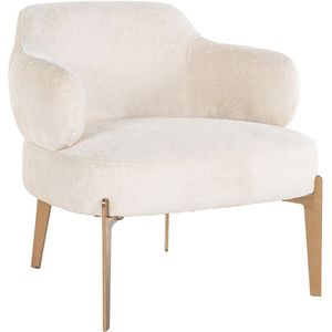 Richmond Fauteuil Venus Wit Chenille - Metaal/Polyester