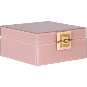 Richmond Juwelen Box Bodine Roze Groot - MDF/Glas/Resin