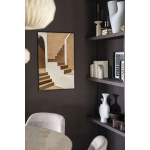 By-Boo Wanddecoratie Stairs Bruin - Leer/Polyester/MDF