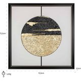 Richmond Wanddecoratie Moon 73x73cm Goud - Papier