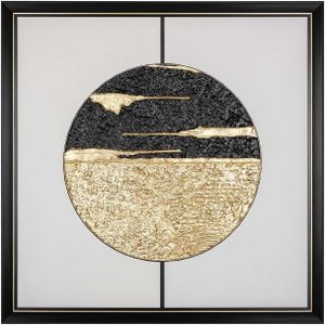 Richmond Wanddecoratie Moon 73x73cm Goud - Papier