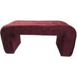Bankje Sera Burgundy Burgundy - Hout/Stof - Giga Meubel