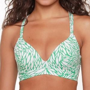 LingaDore Beach Voorgevormde Bikinitop Grain grass | Maat: 75F | Kleur: Groen/Wit