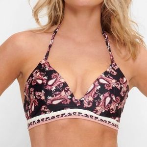 LingaDore Beach Voorgevormde Bikinitop Paisley Love | Maat: 75D | Kleur: Zwart/Print