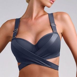 Marlies Dekkers Badmode Voorgevormde Bikinitop Cache Coeur | Maat: 70F | Kleur: Grijs