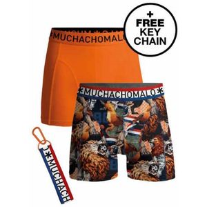 Muchachomalo Boxershort Dutch Lion | Maat: M | Kleur: Oranje/Print