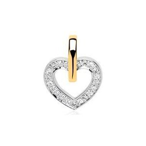 Hart hanger 14k goud Diamanten