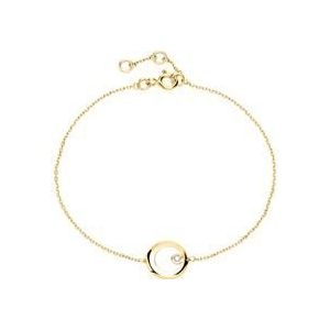 14 karaat gouden armband cirkel met Diamant