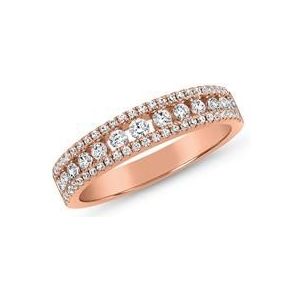 Roségouden ring voor dames met diamanten