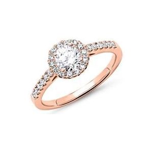 Verlovingsring 18 karaat roségoud met Diamanten