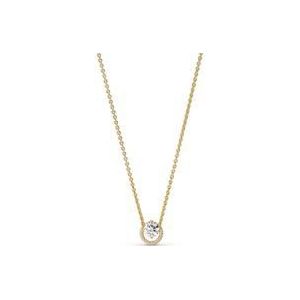 Dames ketting met Zirkonia, IP goud