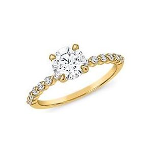 Verlovingsring met labgekweekte diamanten in geel goud