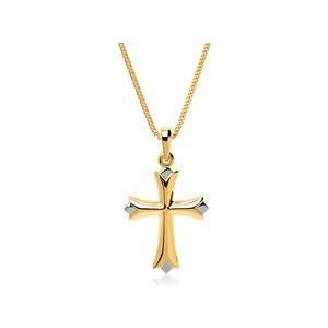 8 karaat gouden kruis hanger ketting