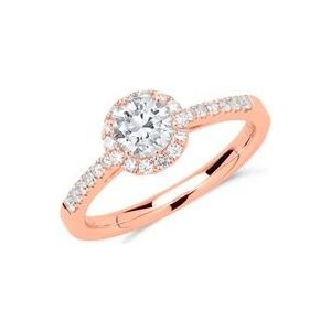 14 karaat roségouden verlovingsring met Diamanten