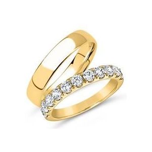 Half-Eternity en ring gezet in 14K goud, Lab diamanten