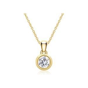 Ketting in 14k goud met Diamant, LAB grown