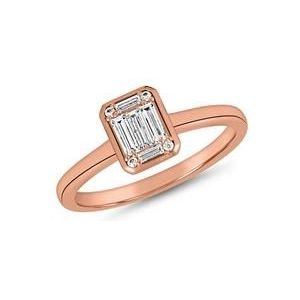Roségouden ring met laboratoriumgekweekte diamanten