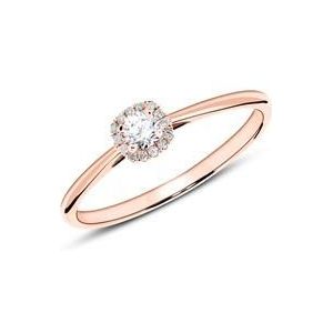 18 karaat rosegouden ring met Diamanten