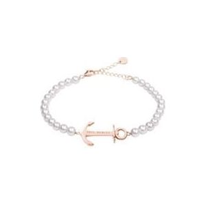 Armband anker geest parel rose goud