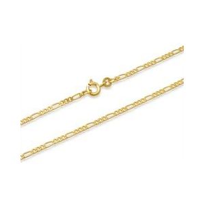 8 karaat gouden ketting: figaro ketting goud 50cm