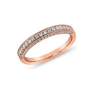 Diamanten ring voor dames in roségoud