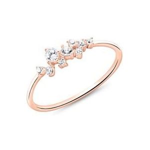925 roségoud verguld zilveren ring met Zirkonia