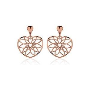 Oorstekers ornamenten in sterling zilver rose gold plated