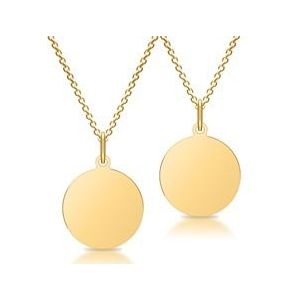 Ketting met dubbele verguld zilveren hanger
