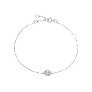 14 karaat witgouden armband met Diamanten