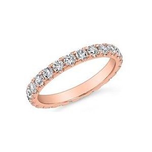 Roségouden eeuwigheidsring met labgekweekte diamanten