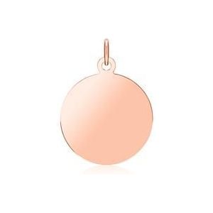 14k roségouden graveerbare cirkel hanger