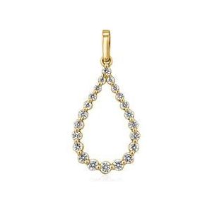 Labgekweekte diamanten hanger voor dames in geelgoud