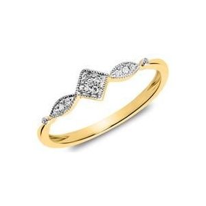 14k gouden ring met Diamanten